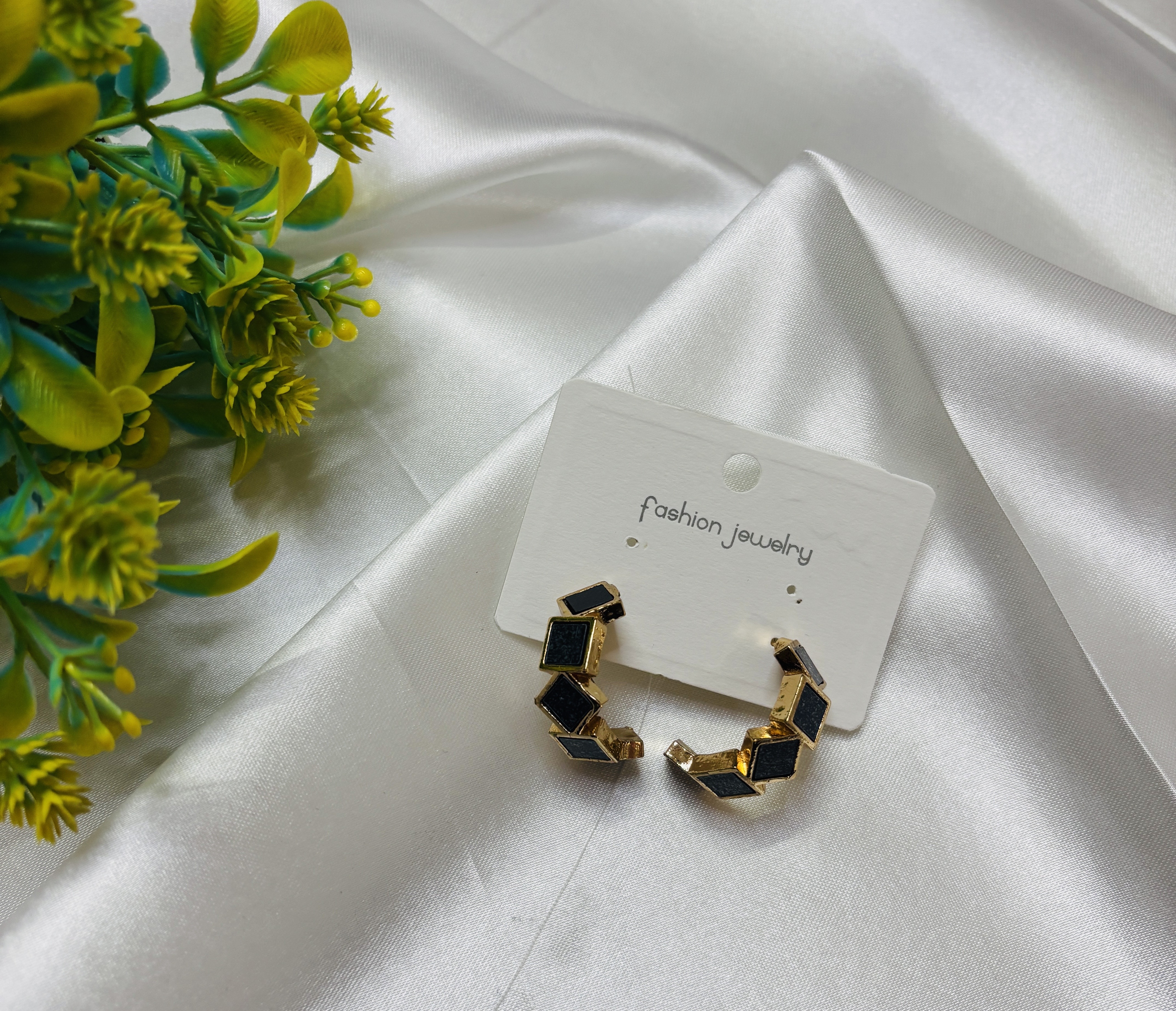 Geometric Square Hoop Earrings