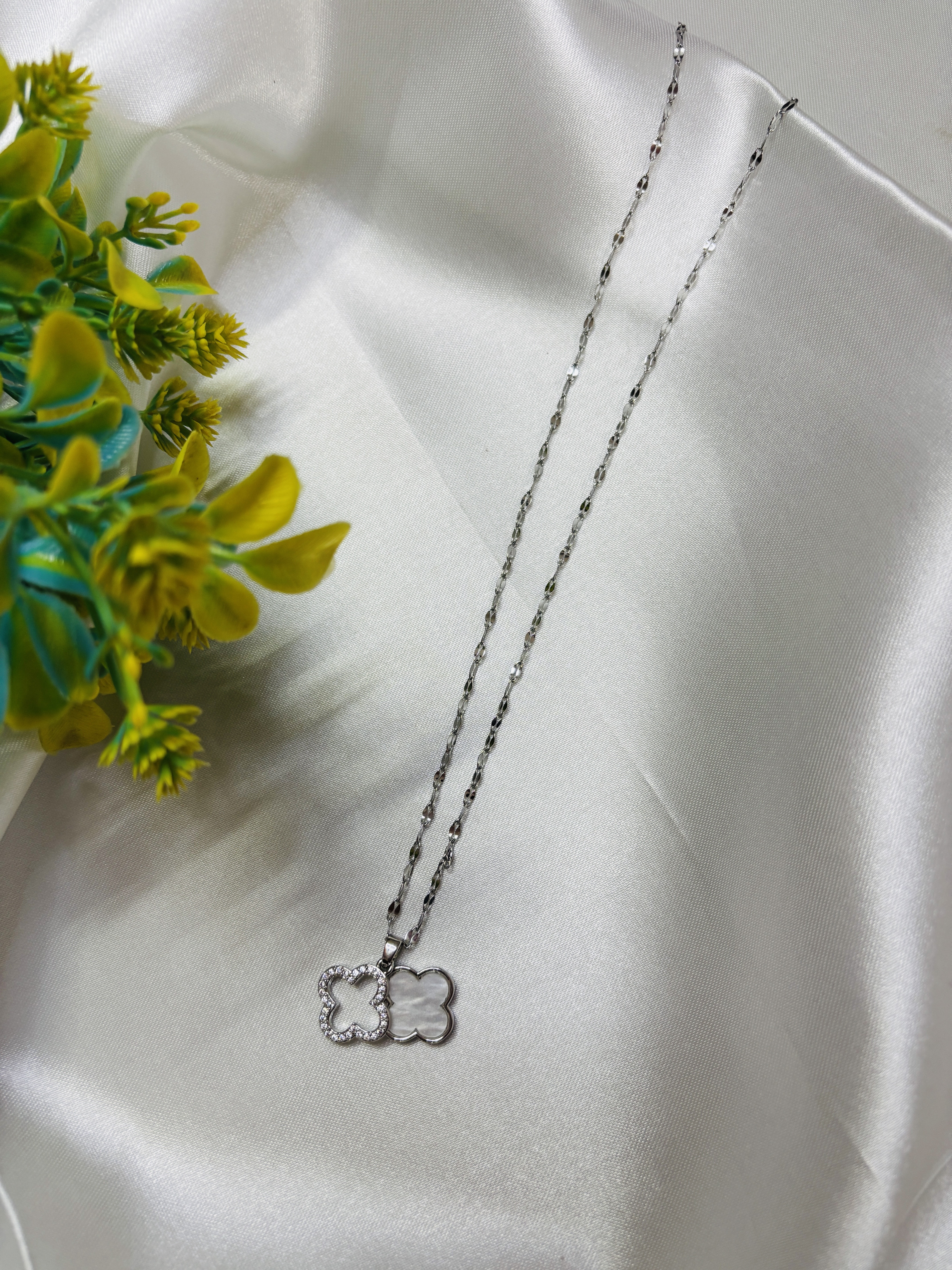 Luna Clover Drop Necklace
