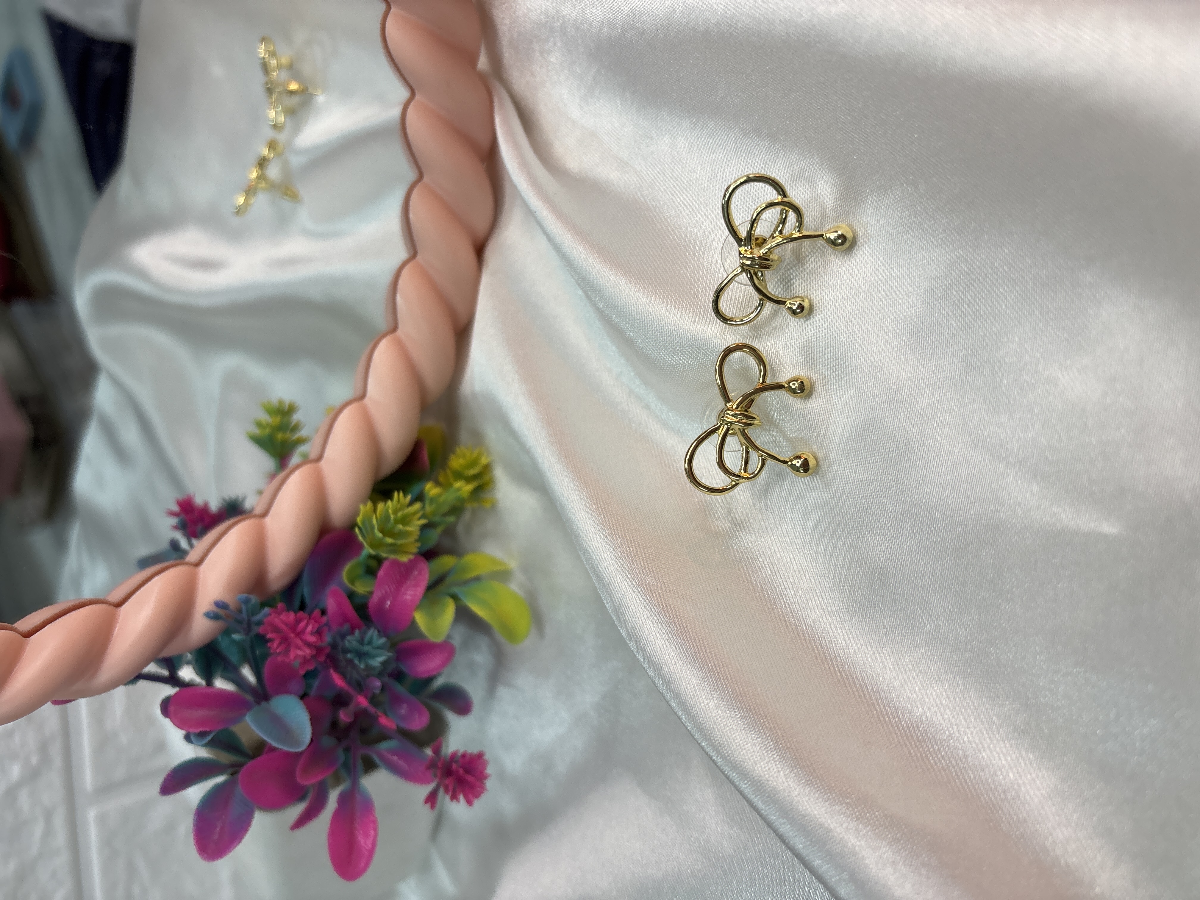 Golden Bow Earrings